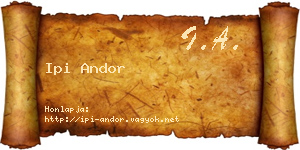 Ipi Andor névjegykártya
