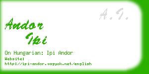 andor ipi business card